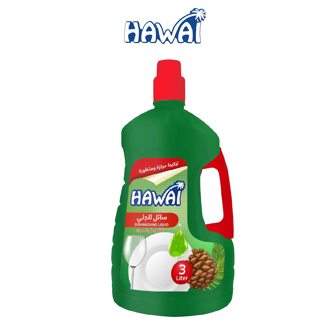 Hawai Dish Washing Liquid Pine - 3 Liters